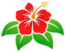 Vector Illustration Of Hibiscus Flower Sticker