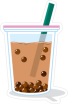 Vector Of Bubble Tea Sticker