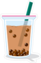 Vector Of Bubble Tea Sticker