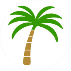 Vector Palm Tree Icon Sticker