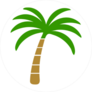 Vector Palm Tree Icon Sticker