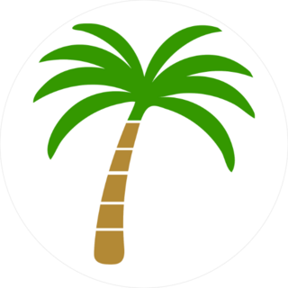 Vector Palm Tree Icon Sticker