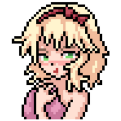 Vector Pixel Art Anime Girl sticker