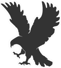 Vector Silhouette Flying Eagle Sticker