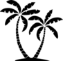 Vector Silhouette Of Palms Sticker