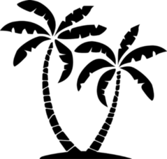 Vector Silhouette Of Palms Sticker