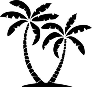 Vector Silhouette Of Palms Sticker