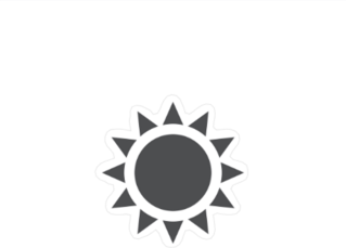 Vector Sun Icon Sticker