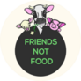 Vegan Cow, Friends Not Food Sticker
