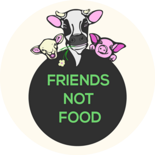 Vegan Cow, Friends Not Food Sticker