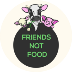 Vegan Cow, Friends Not Food Sticker