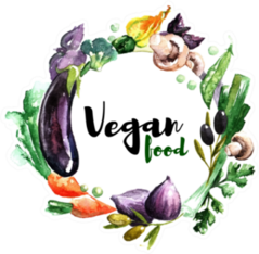 Vegan Food Watercolor Vegetables Sticker