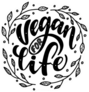 Vegan For Life Monochrome Sticker