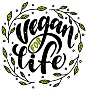Vegan For Life Sticker