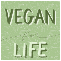 Vegan For Life Sticker