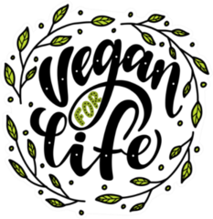 Vegan For Life Sticker