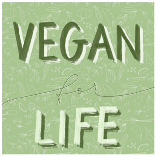 Vegan For Life Sticker