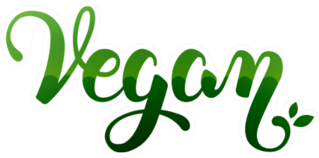 Vegan Green Lettering Sticker