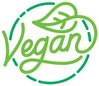 Vegan Icon With Leaf Sticker