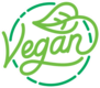 Vegan Icon With Leaf Sticker