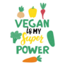 Vegan Is My Superpower Lettering Sticker