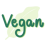 Vegan Lettering Icon Sticker