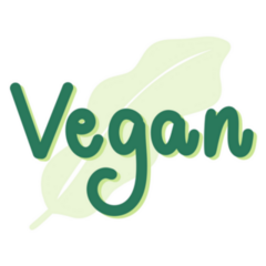Vegan Lettering Icon Sticker