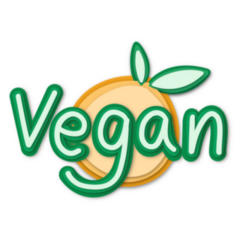 Vegan Lettering Icon Sticker