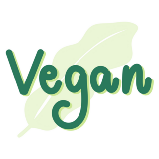Vegan Lettering Icon Sticker
