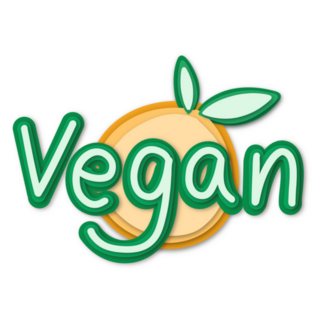Vegan Lettering Icon Sticker