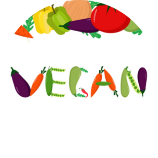 Vegan Lettering Vegetable Sticker