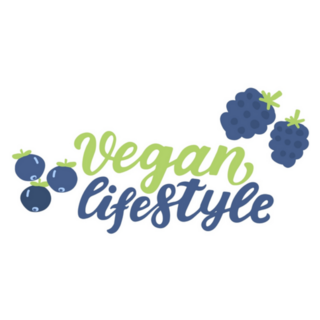 Vegan Lifestyle Blueberry And Blackberry Lettering Sticker