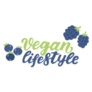 Vegan Lifestyle Blueberry And Blackberry Lettering Sticker