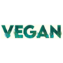 Vegan Typography With Leaves And Plants Sticker