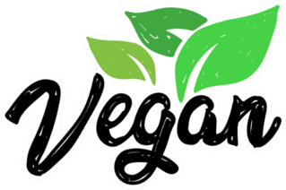 Vegan With Leaves Sticker