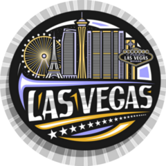 Vegas Decorative Badge Sticker