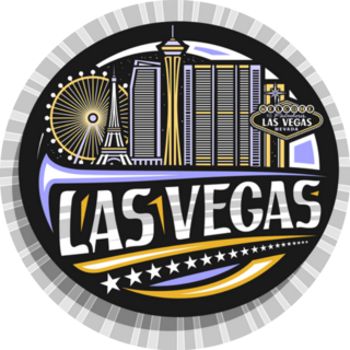 Vegas Decorative Badge Sticker