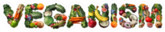 Vegetable Veganism Lettering Sticker