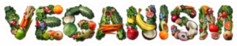 Vegetable Veganism Lettering Sticker