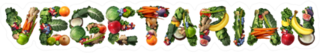 Vegetable Vegetarian Lettering Sticker