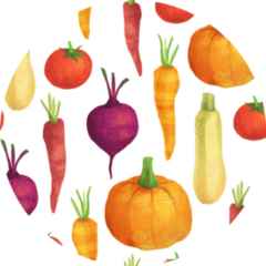 Vegetables From The Garden Pattern Sticker