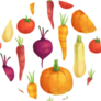 Vegetables From The Garden Pattern Sticker