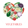 Vegetables Heart Sticker