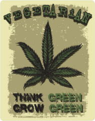 Vegetarian Marijuana Leaf Sticker