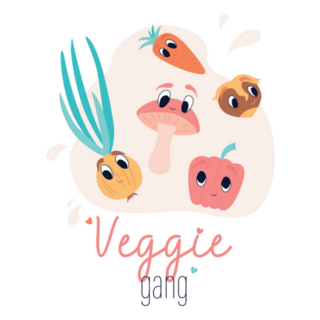 Veggie Gang Illustration Vegan Sticker