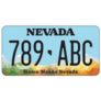 Vehicle Licence Plate Nevada Sticker