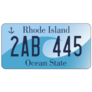 Vehicle Licence Plate Rhode Island Ocean State Illustration Sticker