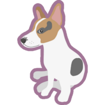 Velvet Jack Russell Sticker