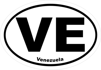 Venezuela Ve Oval Sticker