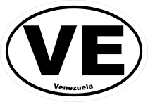 Venezuela Ve Oval Sticker